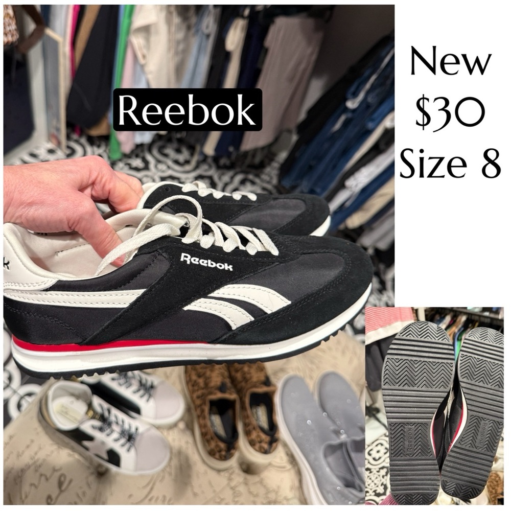 Reebok Women's Black, White Casual Retro Sneakers